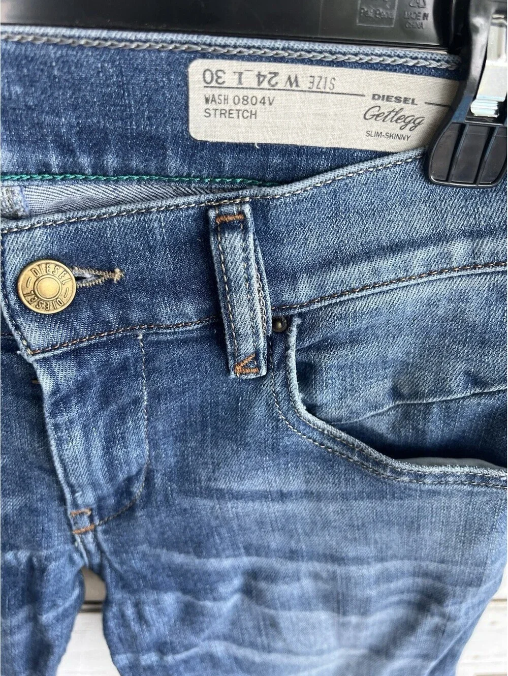 Diesel Getlegg Stretch Slim Skinny Jeans Women's Size W28xL30 Blue.